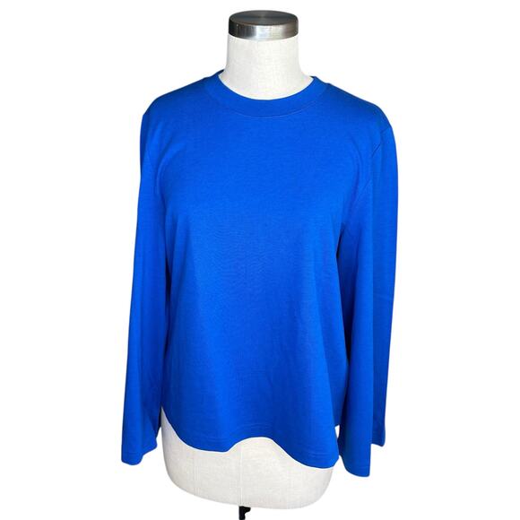 COS Cobalt Blue Bell Sleeve Jersey Top Women's Size Small NWT Vibrant Bold Blue - Picture 1 of 8